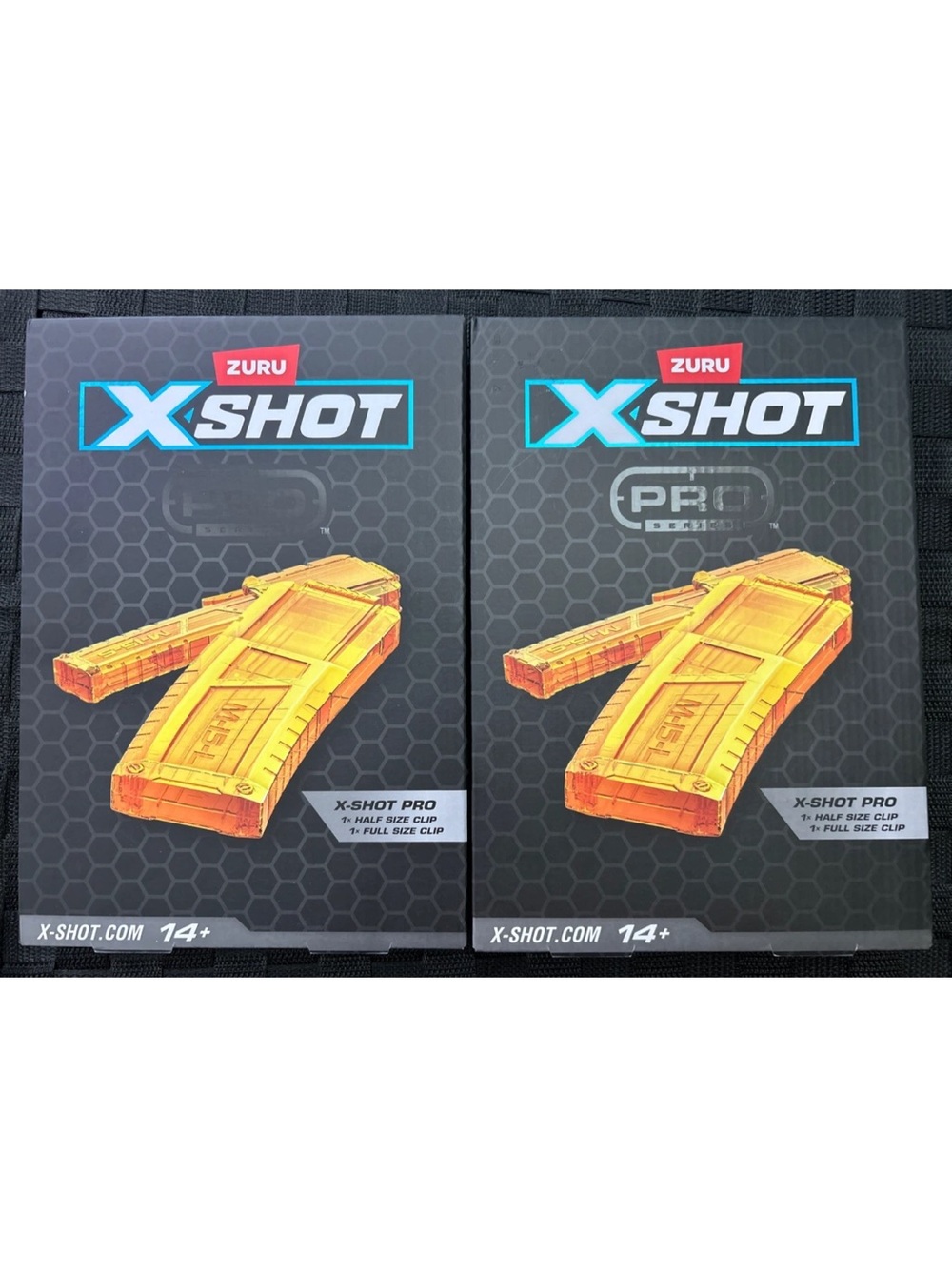 ZURU X-Shot Pro Blaster Magazine Clips Pack Half & Full Size Dart Clips SET OF 2
